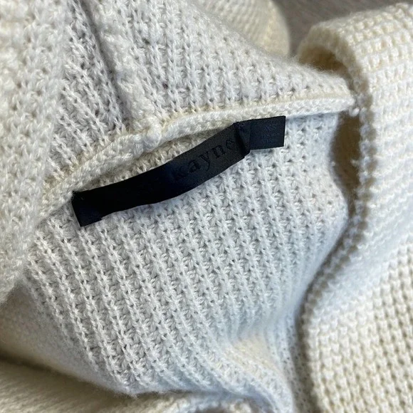 JENNI KAYNE Wool Cashmere Blend Hooded Open Front Duster Cardigan Womens Size XS - Picture 3 of 10